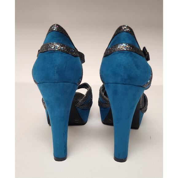 Gianni Bini Blainee T-Strap Ultra High Heel Tan Pump Sandal Shoes Size 7M - Picture 5 of 15